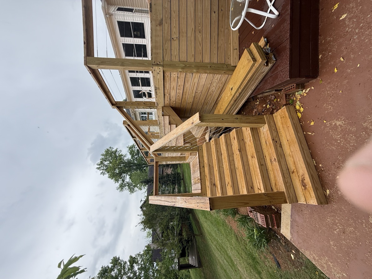 Deck staining project by Rock's Painting in the Tri-Cities