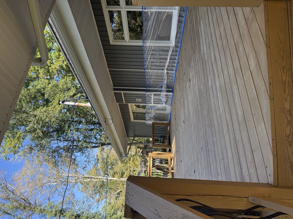 Deck staining project by Rock's Painting in the Tri-Cities