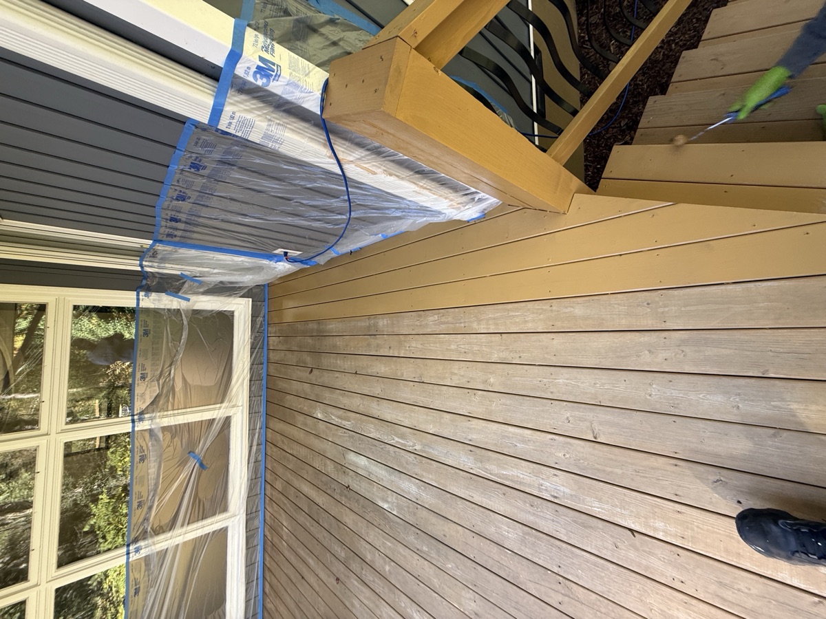 Deck staining project by Rock's Painting in the Tri-Cities