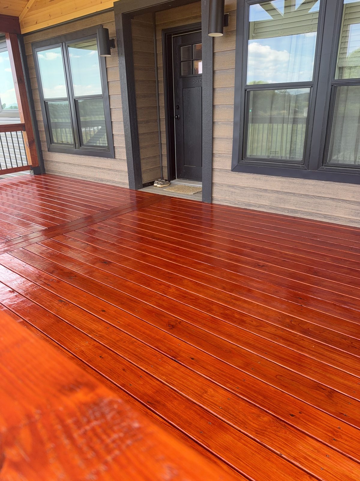 Proluxe Mahogany Deck House Reflection by Rock's Painting