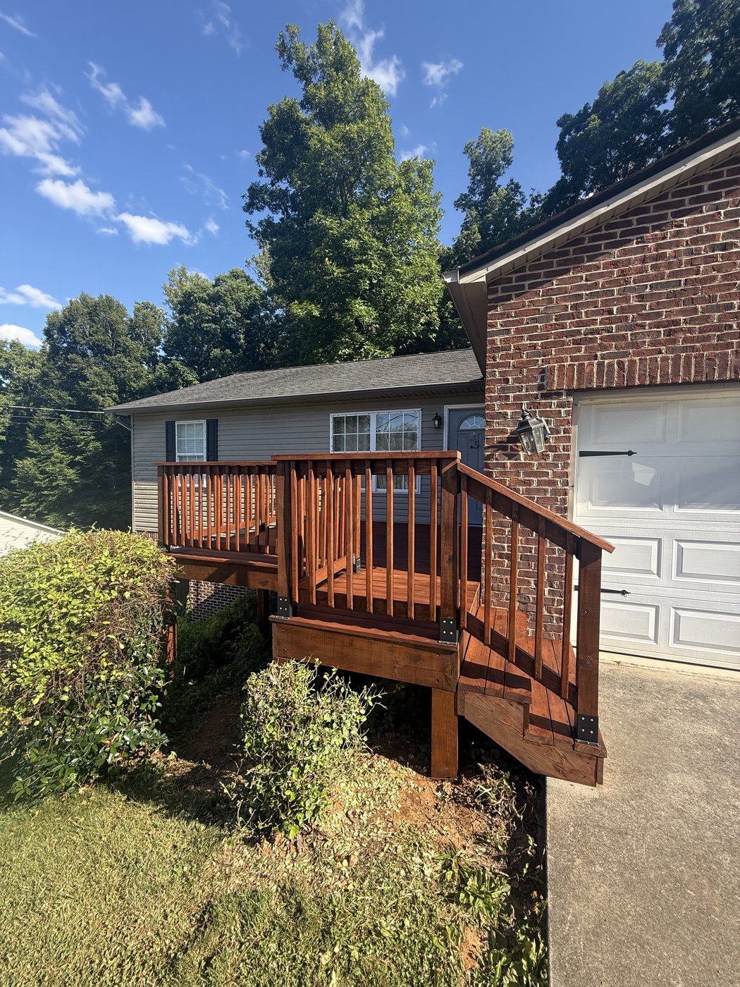 Superdeck Exotic Timber Oil Red Mahogany Deck by Rock's Painting (After)