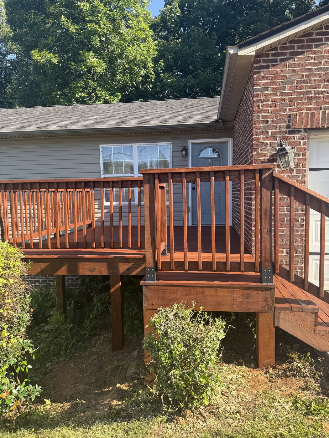 Superdeck Exotic Timber Oil Red Mahogany Deck by Rock's Painting (After)