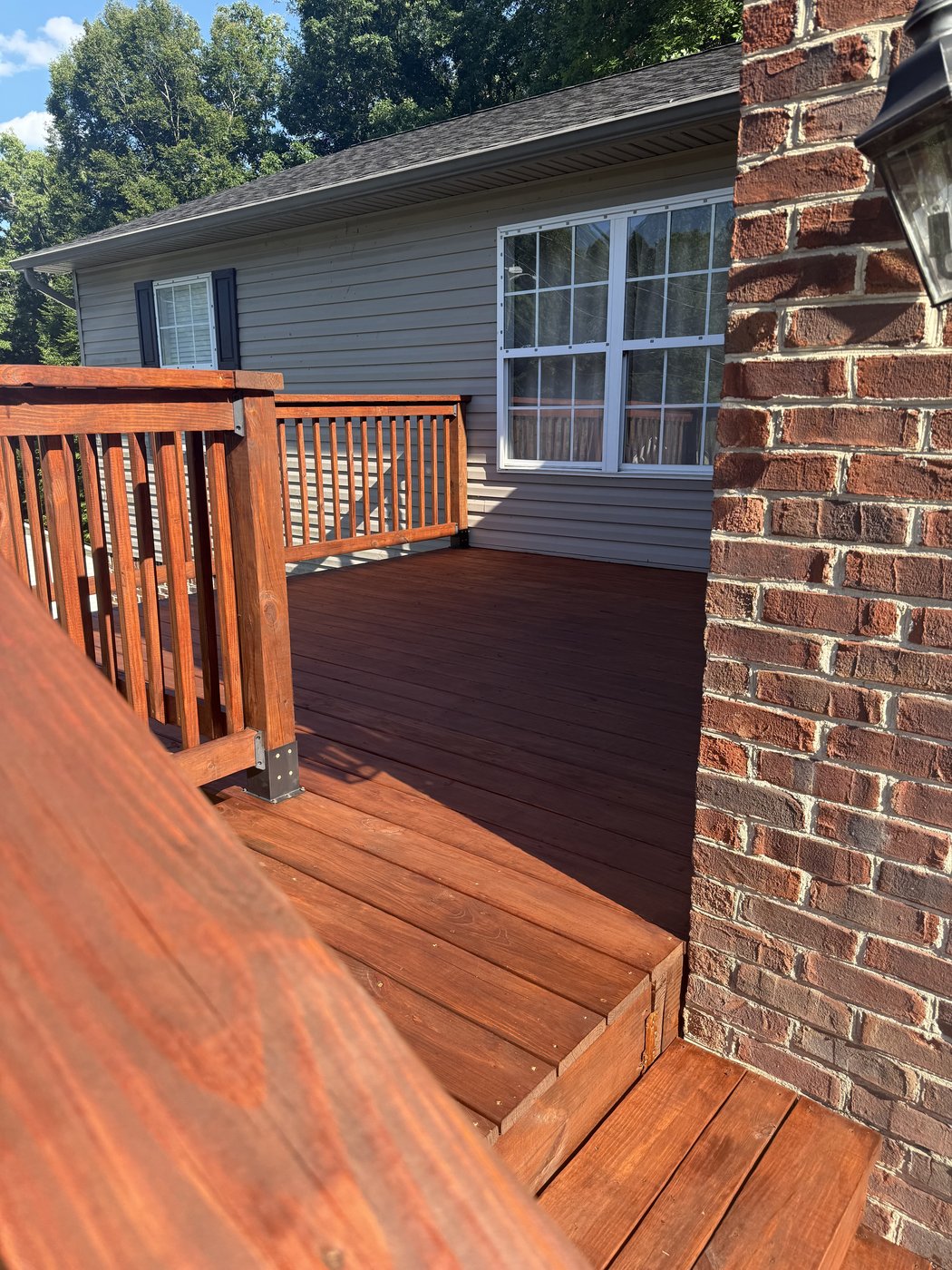 Superdeck Exotic Timber Oil Red Mahogany Deck by Rock's Painting (After)