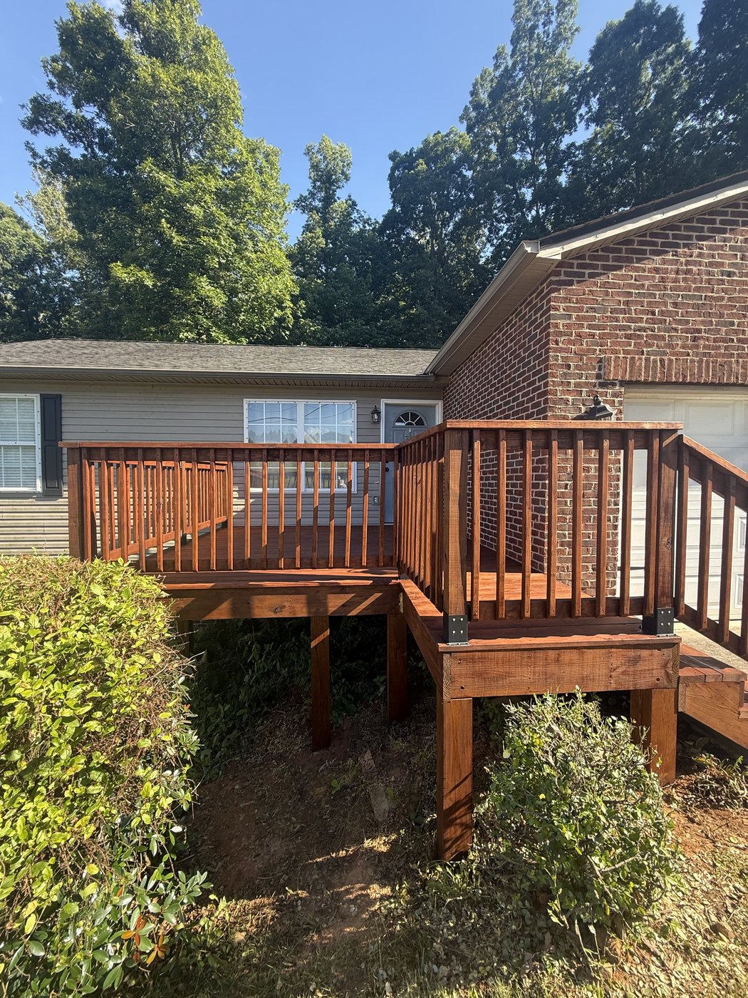 Superdeck Exotic Timber Oil Red Mahogany Deck by Rock's Painting (After)