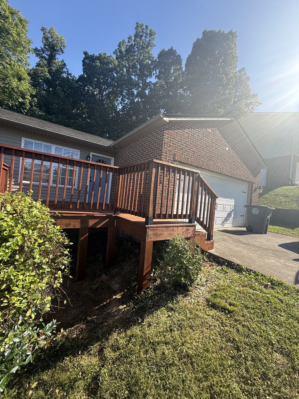 Superdeck Exotic Timber Oil Red Mahogany Deck by Rock's Painting (After)