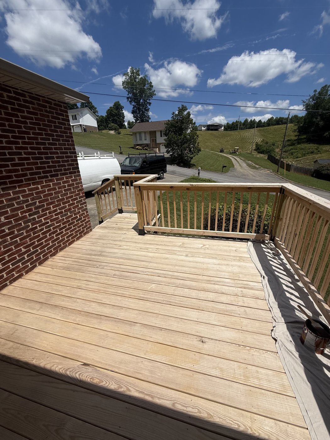 Superdeck Exotic Timber Oil Red Mahogany Deck by Rock's Painting (Before)