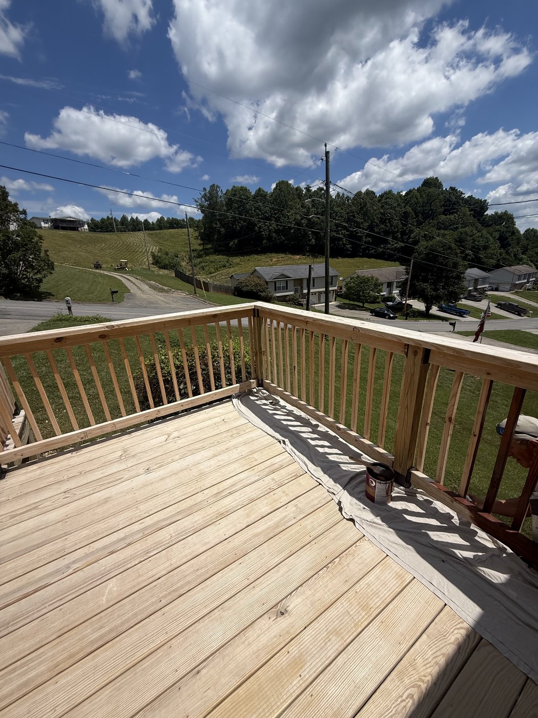 Superdeck Exotic Timber Oil Red Mahogany Deck by Rock's Painting (Before)