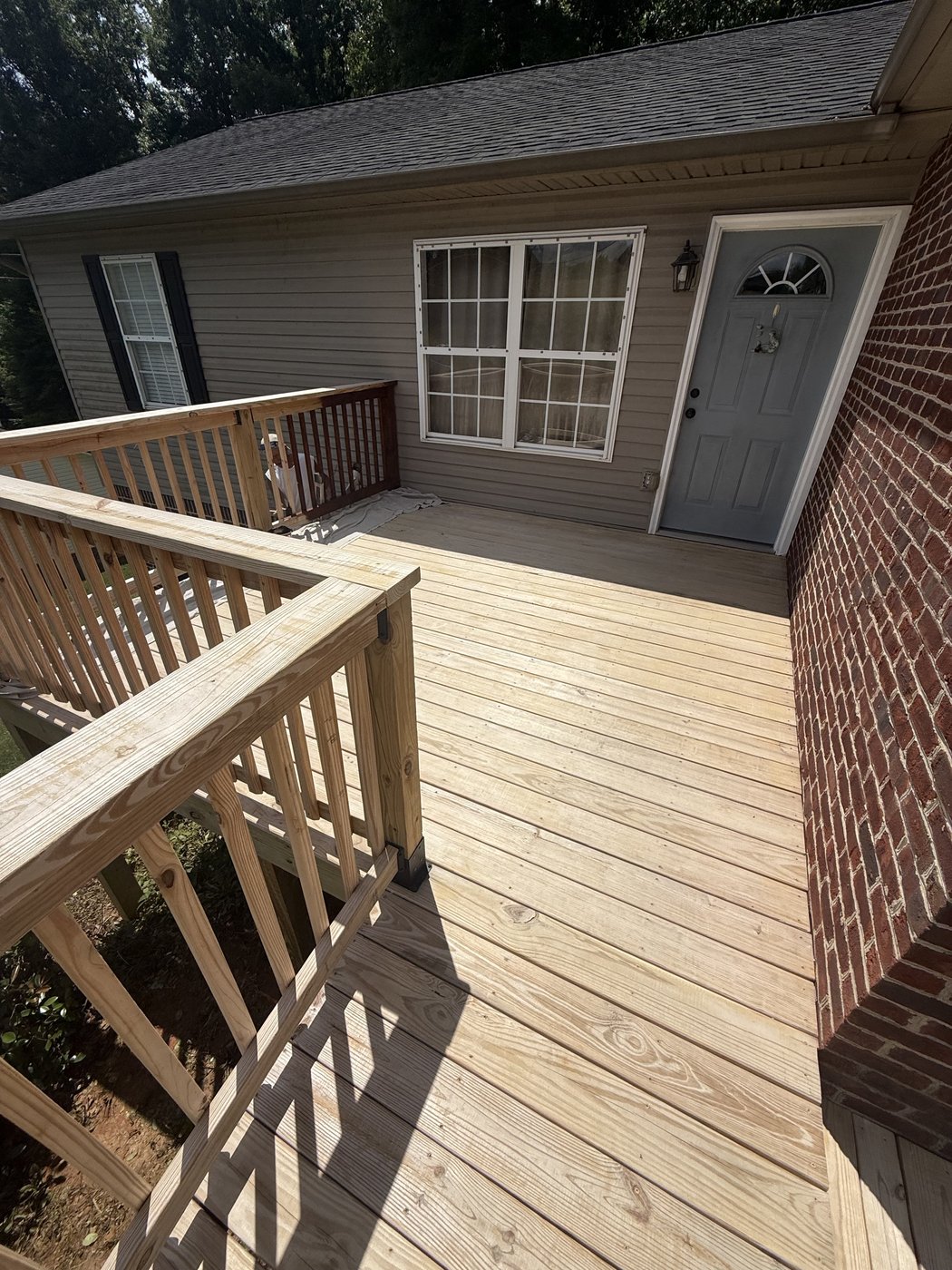 Superdeck Exotic Timber Oil Red Mahogany Deck by Rock's Painting (Before)